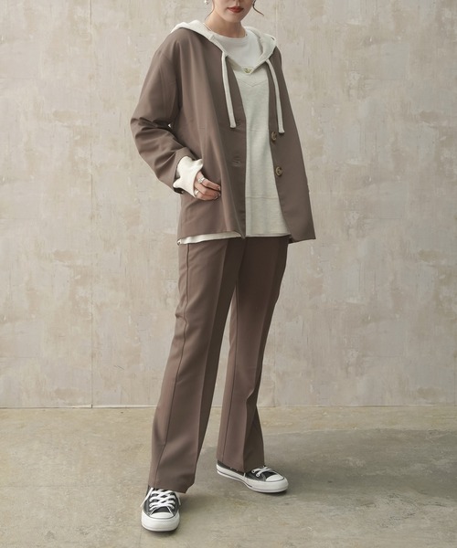 Lull（ルル）の「【Lull / ルル】サーマルメキシカンパーカー（パーカー・レディース・カーキ/ベージュ/ナチュラル・ONESIZE）」の8枚目の写真