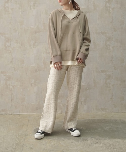 Lull（ルル）の「【Lull / ルル】サーマルメキシカンパーカー（パーカー・レディース・カーキ/ベージュ/ナチュラル・ONESIZE）」の13枚目の写真