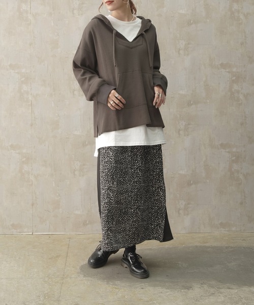 Lull（ルル）の「【Lull / ルル】サーマルメキシカンパーカー（パーカー・レディース・カーキ/ベージュ/ナチュラル・ONESIZE）」の10枚目の写真