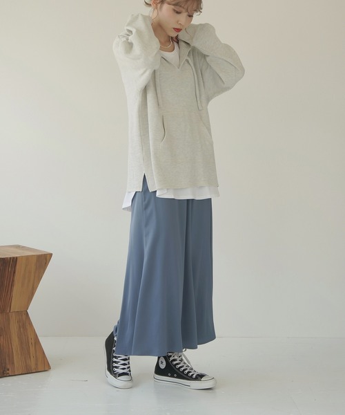 Lull（ルル）の「【Lull / ルル】サーマルメキシカンパーカー（パーカー・レディース・カーキ/ベージュ/ナチュラル・ONESIZE）」の18枚目の写真