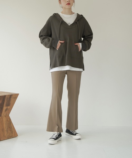 Lull（ルル）の「【Lull / ルル】サーマルメキシカンパーカー（パーカー・レディース・カーキ/ベージュ/ナチュラル・ONESIZE）」の21枚目の写真