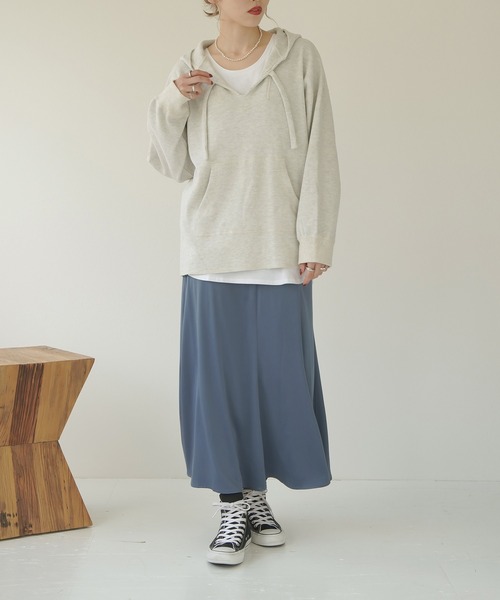 Lull（ルル）の「【Lull / ルル】サーマルメキシカンパーカー（パーカー・レディース・カーキ/ベージュ/ナチュラル・ONESIZE）」の19枚目の写真