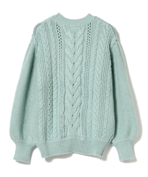 Ray BEAMS(レイビームス)の「Ray BEAMS / ケーブル キリカエ クルーネック ニット(ニット/セーター・レディース・オフホワイト/ライトブルー・ONE SIZE)」の19枚目の写真