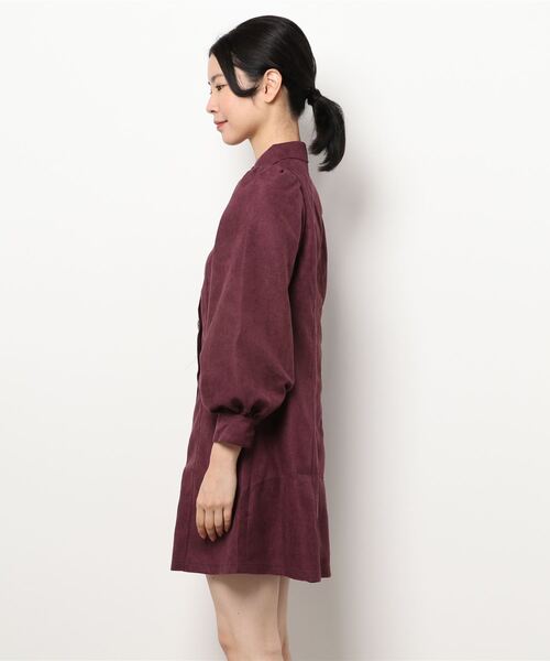 RETRO GIRL（レトロガール）の「バルーン袖チュニックワンピース（ワンピース・レディース・ブラウン/ブラック/バーガンディー/グリーン/チャコールグレー・FREE）」の6枚目の写真