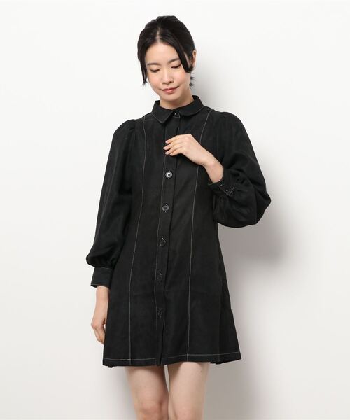 RETRO GIRL（レトロガール）の「バルーン袖チュニックワンピース（ワンピース・レディース・ブラウン/ブラック/バーガンディー/グリーン/チャコールグレー・FREE）」の20枚目の写真