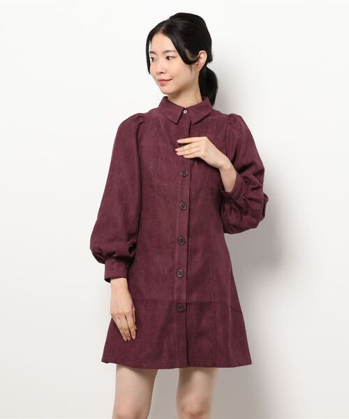 RETRO GIRL（レトロガール）の「バルーン袖チュニックワンピース（ワンピース・レディース・ブラウン/ブラック/バーガンディー/グリーン/チャコールグレー・FREE）」の22枚目の写真