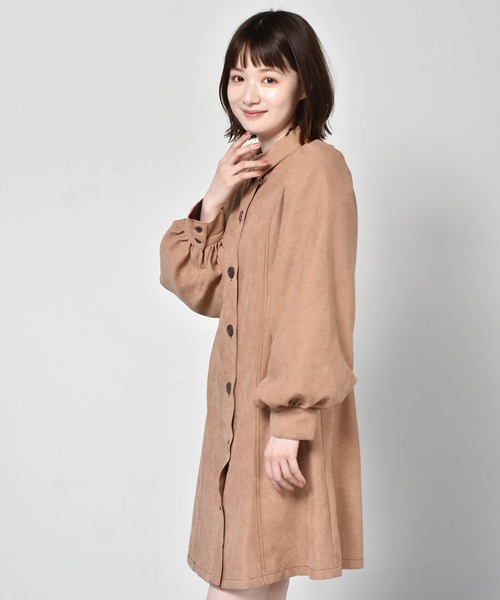 RETRO GIRL（レトロガール）の「バルーン袖チュニックワンピース（ワンピース・レディース・ブラウン/ブラック/バーガンディー/グリーン/チャコールグレー・FREE）」の16枚目の写真