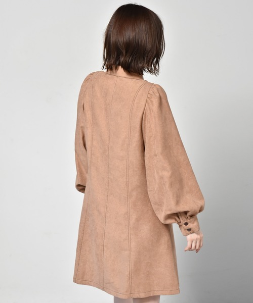 RETRO GIRL（レトロガール）の「バルーン袖チュニックワンピース（ワンピース・レディース・ブラウン/ブラック/バーガンディー/グリーン/チャコールグレー・FREE）」の17枚目の写真