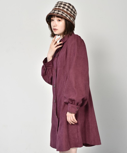 RETRO GIRL（レトロガール）の「バルーン袖チュニックワンピース（ワンピース・レディース・ブラウン/ブラック/バーガンディー/グリーン/チャコールグレー・FREE）」の18枚目の写真