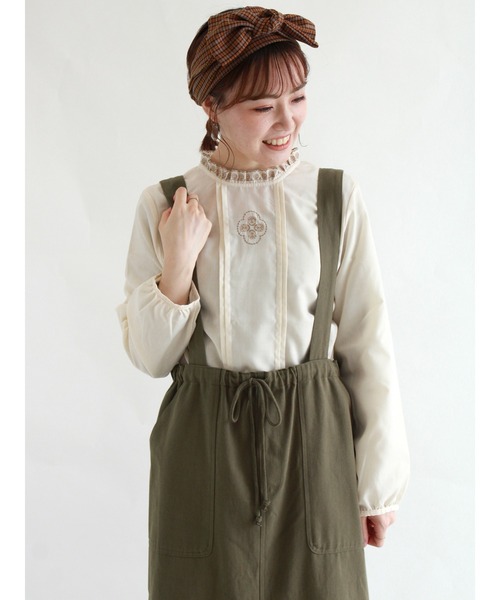 ehka sopo（エヘカソポ）の「単色刺繍ブラウス（シャツ/ブラウス・レディース・オフホワイト/ミント/キナリ・ﾌﾘ-）」の2枚目の写真