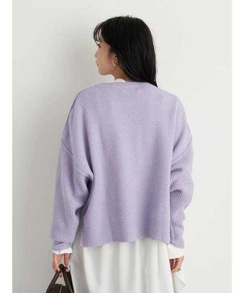 earth music&ecology（アースミュージックアンドエコロジー）の「エアリーショートニット ＊（ニット/セーター・レディース・チャコールグレー/イエロー/アイボリー/ラベンダー/ベージュ・FREE）」の14枚目の写真