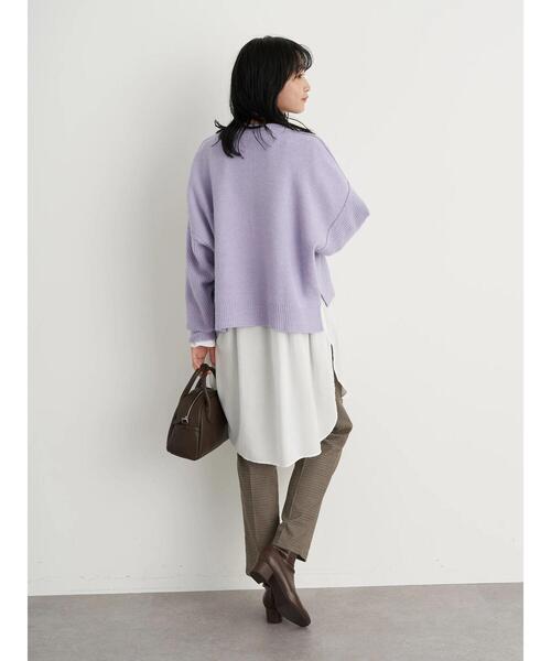 earth music&ecology（アースミュージックアンドエコロジー）の「エアリーショートニット ＊（ニット/セーター・レディース・チャコールグレー/イエロー/アイボリー/ラベンダー/ベージュ・FREE）」の17枚目の写真