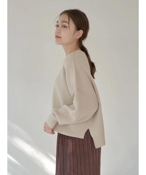 earth music&ecology（アースミュージックアンドエコロジー）の「エアリーショートニット ＊（ニット/セーター・レディース・チャコールグレー/イエロー/アイボリー/ラベンダー/ベージュ・FREE）」の20枚目の写真