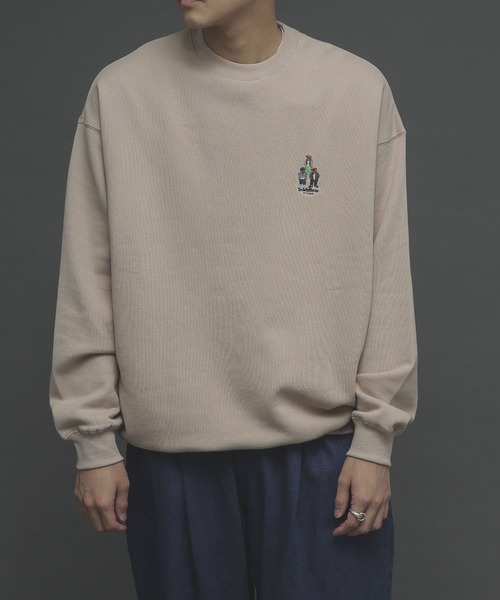 SENSE OF PLACE by URBAN RESEARCH（センスオブプレイスバイアーバンリサーチ）の「『別注』TeddyBear×SENSE OF PLACE　テディベアウラキモウスウェットB（スウェット・メンズ・ブラック/ベージュ/ブルー/オレンジ・MEDIUM/LARGE）」の11枚目の写真
