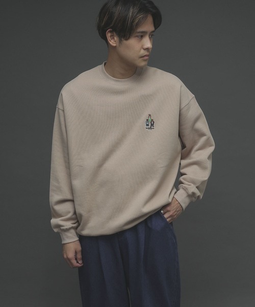 SENSE OF PLACE by URBAN RESEARCH（センスオブプレイスバイアーバンリサーチ）の「『別注』TeddyBear×SENSE OF PLACE　テディベアウラキモウスウェットB（スウェット・メンズ・ブラック/ベージュ/ブルー/オレンジ・MEDIUM/LARGE）」の12枚目の写真