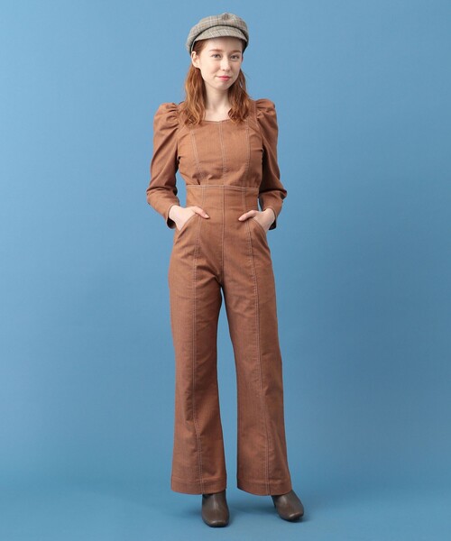 ME COUTURE（ミークチュール）の「セパレートオールインワン（その他パンツ・レディース・ブラウン/インディゴブルー・0/1）」の6枚目の写真