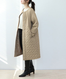 パターンMIXキルティングコート