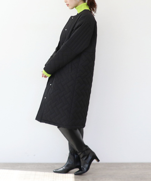 Three Four Time（ｽﾘｰﾌｫｰﾀｲﾑ）の「パターンMIXキルティングコート（その他アウター・レディース・ブラック/グレー/カーキ/ベージュ・FREE）」の11枚目の写真