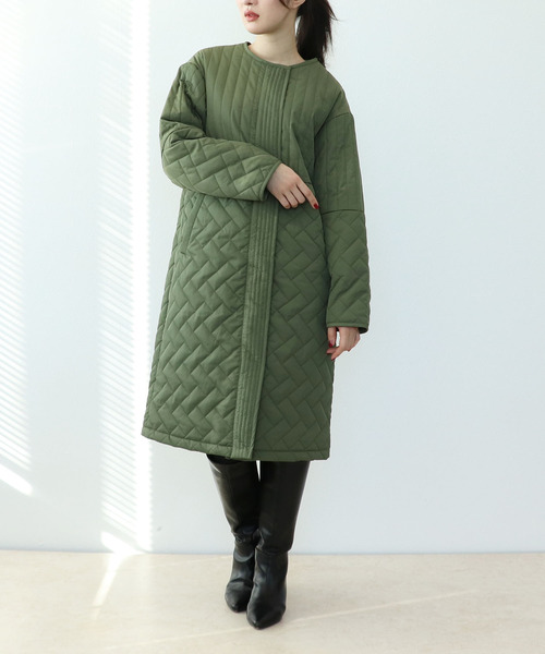 Three Four Time（ｽﾘｰﾌｫｰﾀｲﾑ）の「パターンMIXキルティングコート（その他アウター・レディース・ブラック/グレー/カーキ/ベージュ・FREE）」の15枚目の写真