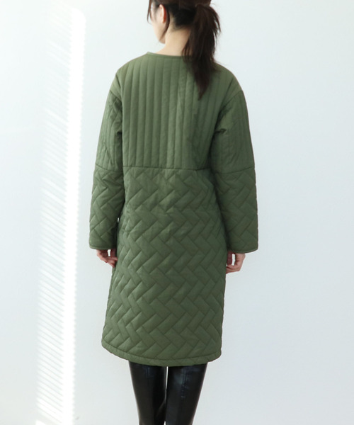 Three Four Time（ｽﾘｰﾌｫｰﾀｲﾑ）の「パターンMIXキルティングコート（その他アウター・レディース・ブラック/グレー/カーキ/ベージュ・FREE）」の17枚目の写真