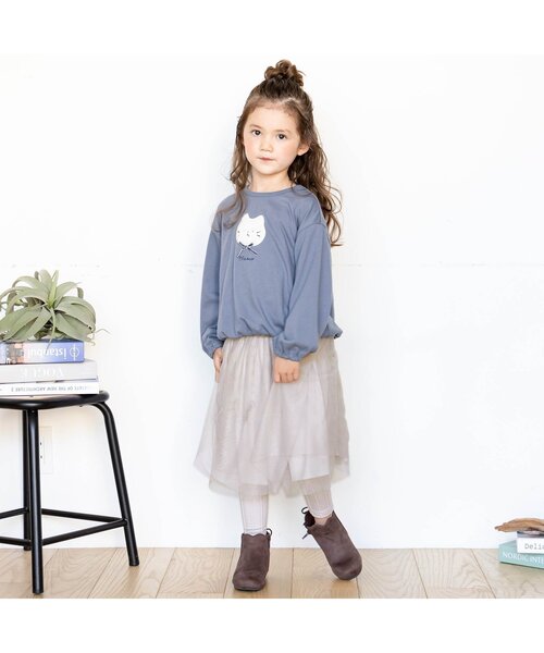 apres les cours（アプレレクール）の「チュールスカッツ 9分丈（スカート・キッズ・ブラウン/ライトグレー・80/100/130/120/110/90）」の15枚目の写真