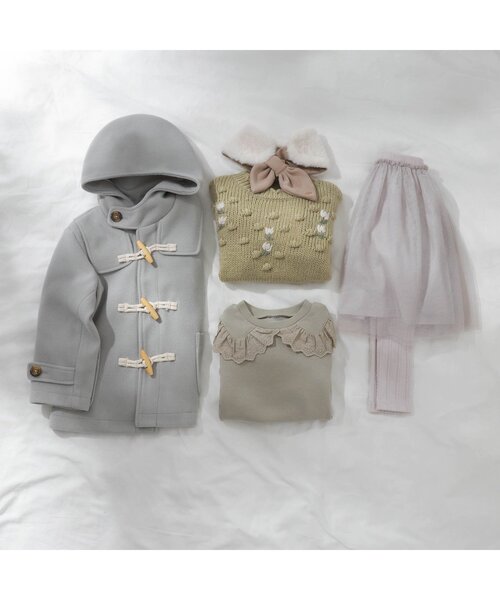 apres les cours（アプレレクール）の「チュールスカッツ 9分丈（スカート・キッズ・ブラウン/ライトグレー・80/100/130/120/110/90）」の12枚目の写真