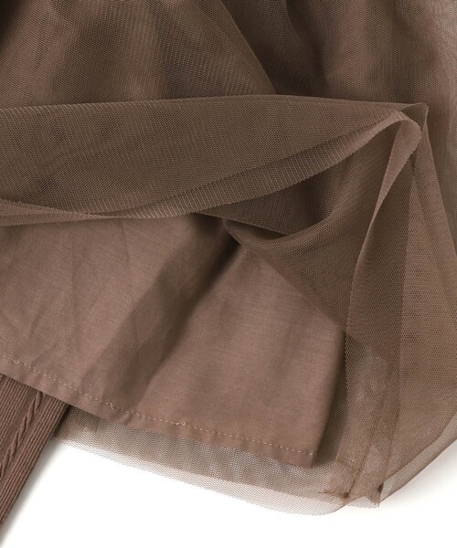 apres les cours（アプレレクール）の「チュールスカッツ 9分丈（スカート・キッズ・ブラウン/ライトグレー・80/100/130/120/110/90）」の5枚目の写真