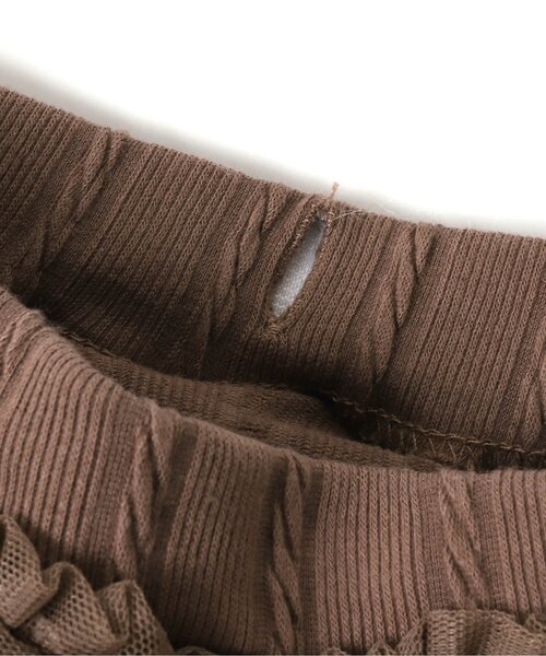 apres les cours（アプレレクール）の「チュールスカッツ 9分丈（スカート・キッズ・ブラウン/ライトグレー・80/100/130/120/110/90）」の3枚目の写真