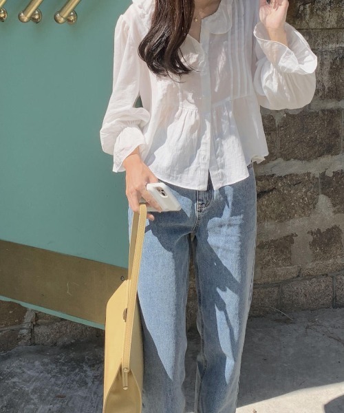 mood for a day（ムードフォーアデイ）の「waggy denim / ハイウエストストレートデニム（デニムパンツ・レディース・ブルー・SMALL/MEDIUM）」の19枚目の写真