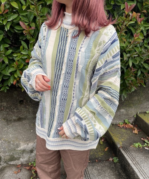 nemne store(ネンネストア)の「紅葉狩りに出かけるクージーフウニット(ニット/セーター・レディース・ブラック/グリーン/アイボリー・フリー)」の13枚目の写真