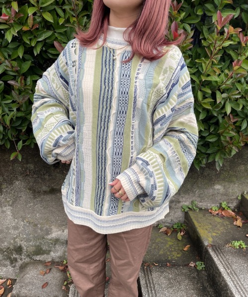 nemne store(ネンネストア)の「紅葉狩りに出かけるクージーフウニット(ニット/セーター・レディース・ブラック/グリーン/アイボリー・フリー)」の15枚目の写真
