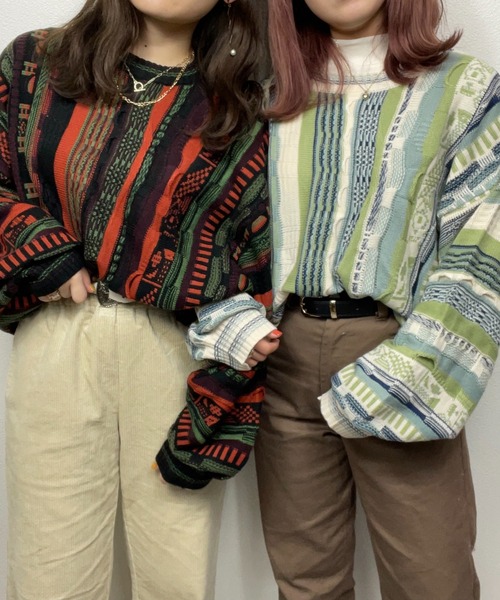 nemne store(ネンネストア)の「紅葉狩りに出かけるクージーフウニット(ニット/セーター・レディース・ブラック/グリーン/アイボリー・フリー)」の6枚目の写真