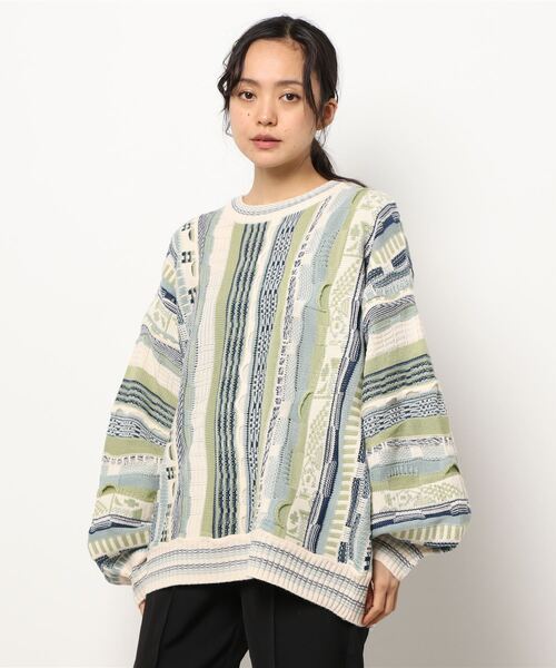 nemne store(ネンネストア)の「紅葉狩りに出かけるクージーフウニット(ニット/セーター・レディース・ブラック/グリーン/アイボリー・フリー)」の4枚目の写真