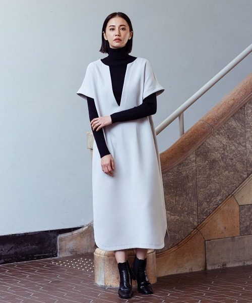 セール フレンチスリーブのキーホールネックワンピース 洗濯機で洗える ワンピース Lautreamont ロートレアモン のファッション通販 Zozotown