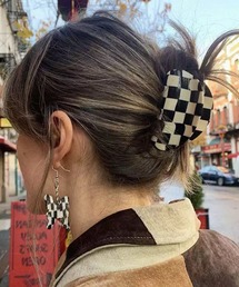 lala Born | チェッカーフラッグクリップ(バレッタ/ヘアクリップ)