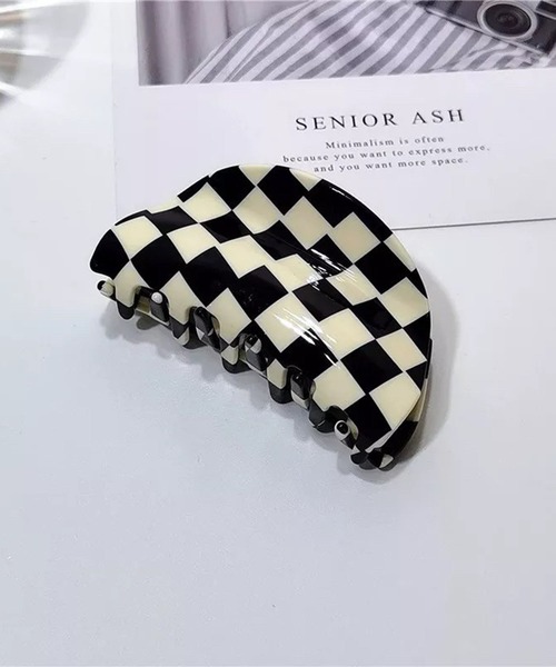 lala Born（ララボーン）の「チェッカーフラッグクリップ（バレッタ/ヘアクリップ・レディース・マルチ・FREE）」の4枚目の写真