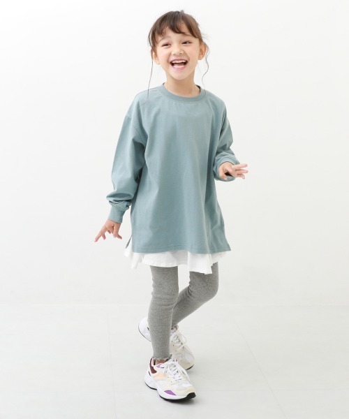 devirock(デビロック)の「メロウリブレギンス(レギンス/スパッツ・キッズ・ブラック/アイボリー/杢グレー/グレー系その他/ヘザーチャコール/グリーン系2・110cm/100cm/120cm/130cm/140cm/150cm/160cm/90cm/80cm)」の7枚目の写真