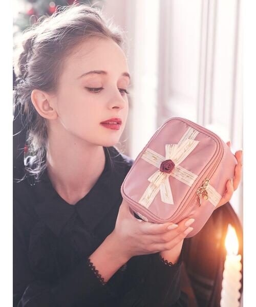 リボン柄ポーチ(箱付き) 3d0119963d4ad5aa2d7a7a0b6cbc48