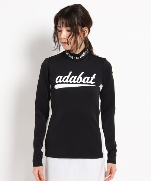 adabat(アダバット)の「◆モックネック長袖シャツ NEWスタンダードシリーズ(Tシャツ/カットソー・レディース・ブラック・38/42/36/40)」の2枚目の写真