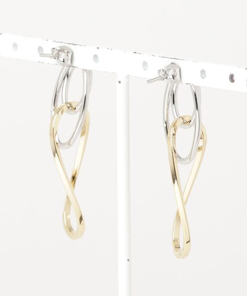 COLOR TOKYO ACCESSORIES(カラートウキョウアクセサリー)の「ひねりリング配色ピアス(ピアス(両耳用)・レディース・Silver/GOLD ・FREE)」の16枚目の写真