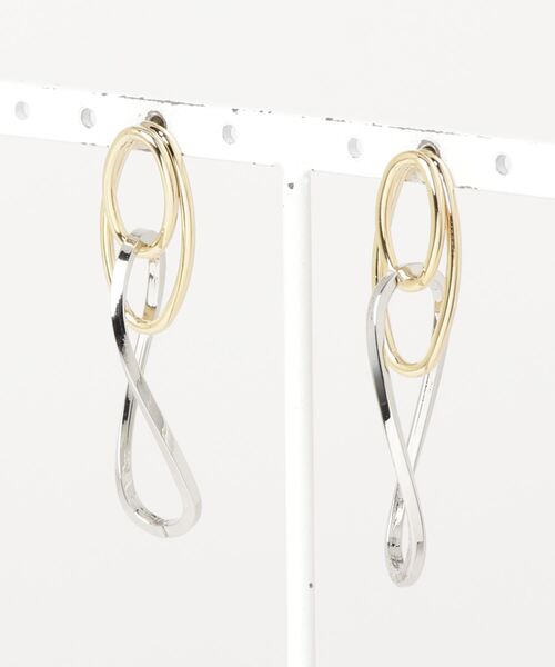 COLOR TOKYO ACCESSORIES(カラートウキョウアクセサリー)の「ひねりリング配色ピアス(ピアス(両耳用)・レディース・Silver/GOLD ・FREE)」の17枚目の写真
