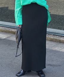 リブニットスカート