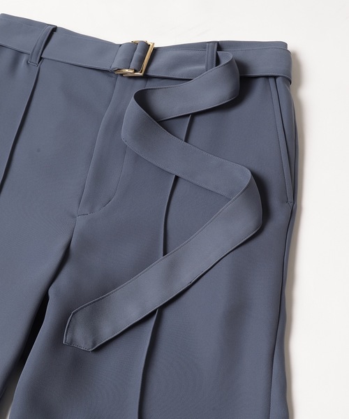 クルニ ワイドパンツ サイズ1 スラックス　オリーブ　極美品　ベルト付き CULLNI（クルニ）の「22-SS-006 ベルト付きワイドパンツ