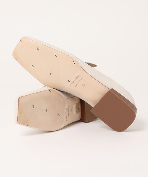 FABIO RUSCONI（ファビオルスコーニ）の「【FABIO RUSCONI】スクエアトウギャザースリッポンシューズ(F21600)（スリッポン・レディース・ベージュ/アイボリー/ブラック・38/37/39/36/35）」の5枚目の写真