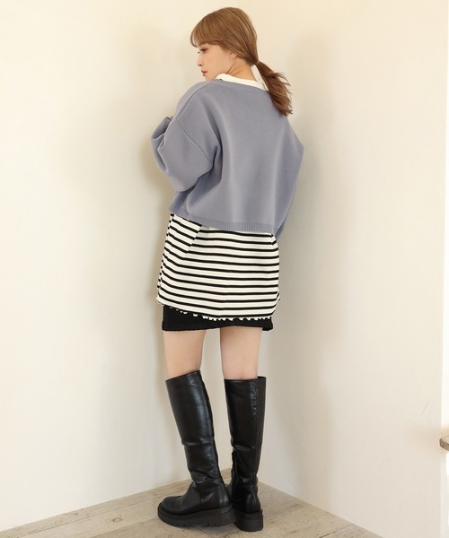 one after another NICE CLAUP(ワンアフターアナザーナイスクラップ)の「WEB限定 スナップボタンカーディガン(カーディガン/ボレロ・レディース・オフホワイト/ホワイト系その他/ブラック/ブルーグレー・FREE)」の20枚目の写真