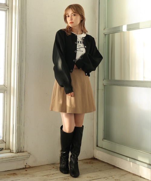 one after another NICE CLAUP(ワンアフターアナザーナイスクラップ)の「WEB限定 スナップボタンカーディガン(カーディガン/ボレロ・レディース・オフホワイト/ホワイト系その他/ブラック/ブルーグレー・FREE)」の22枚目の写真