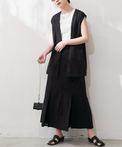 Aunt Marie's（アントマリーズ）の「リネンスリーブレスジレ（ベスト・レディース・ブラック/ブラウン/ナチュラル・FREE）」の20枚目の写真