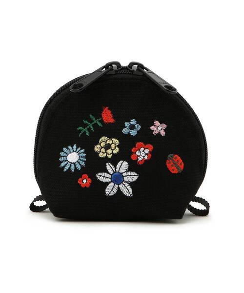 BOHEMIANS(ボヘミアンズ)の「BOHEMIANS/ボヘミアンズ CANDY FLOWER EMB DOME CASE キャンディーフラワー刺繍ドームケース(ポーチ・レディース・ホワイト/ブラック・FREE)」の3枚目の写真