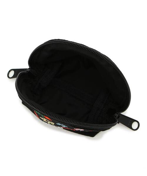 BOHEMIANS(ボヘミアンズ)の「BOHEMIANS/ボヘミアンズ CANDY FLOWER EMB DOME CASE キャンディーフラワー刺繍ドームケース(ポーチ・レディース・ホワイト/ブラック・FREE)」の6枚目の写真