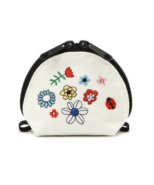 BOHEMIANS(ボヘミアンズ)の「BOHEMIANS/ボヘミアンズ CANDY FLOWER EMB DOME CASE キャンディーフラワー刺繍ドームケース(ポーチ・レディース・ホワイト/ブラック・FREE)」の9枚目の写真